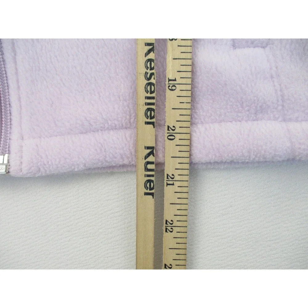 Columbia Jacket Kids Medium 10/12 Purple Hybrid Fleece Quilted Full Zip Utility